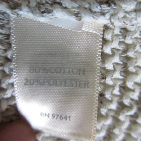 J. Jill Cotton Blend Sweater 3/4 Sleeve Scoop Neck Open Knit Beach Tunic XL - Picture 9 of 9